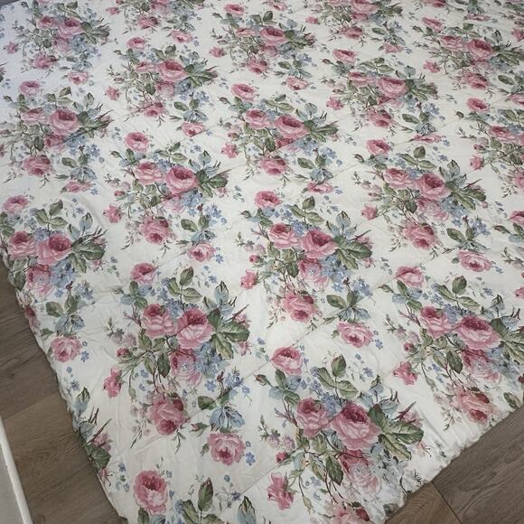 Ralph Lauren VTG Full/Queen Bedding Comforter Retired “Water Floral Pink” EUC - Picture 3 of 7